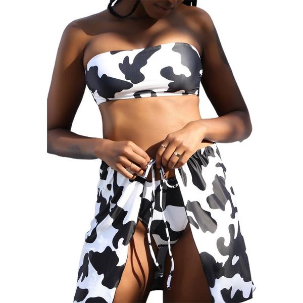 women cow print 3pcs bikini set strapless push-up tube triangle thong swimsuit with cover up beach skirt bathing suit two-piece sui
women cow print 3pcs bikini set strapless push-up tube triangle thong swimsuit with cover up beach skirt bathing suit two-piece sui