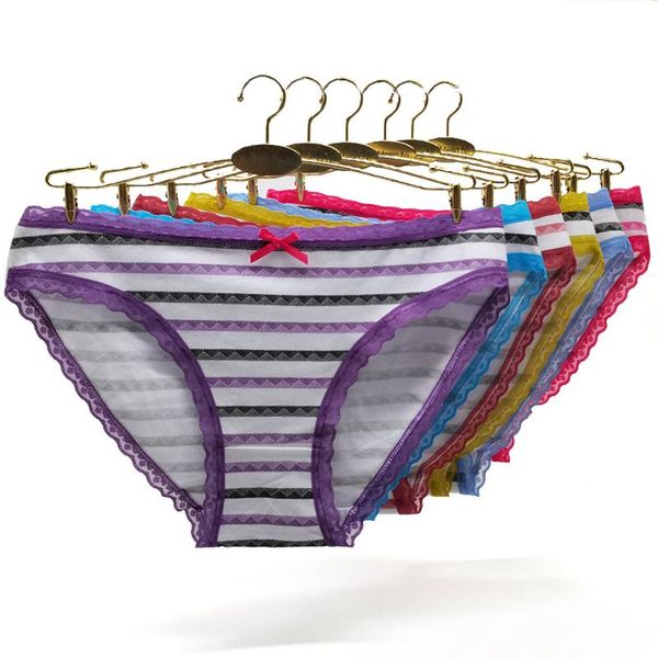women's panties alyowangyina 1/6/12 pcs/lot striped cotton underwear briefs 89487, Black;pink
women's panties alyowangyina 1/6/12 pcs/lot striped cotton underwear briefs 89487, Black;pink