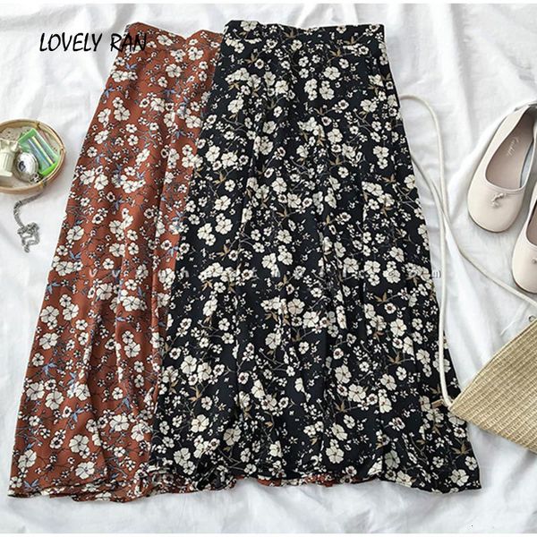skirts chiffon floral womens korean vintage flower elastic high wasit female summer elegant midi lady qhdh, Black
skirts chiffon floral womens korean vintage flower elastic high wasit female summer elegant midi lady qhdh, Black
