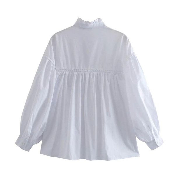 women 2021 fashion oversized patchwork ruffled blouse vintage high collar lantern sleeve female shirts blusas chic women's blouses &, White
women 2021 fashion oversized patchwork ruffled blouse vintage high collar lantern sleeve female shirts blusas chic women's blouses &, White