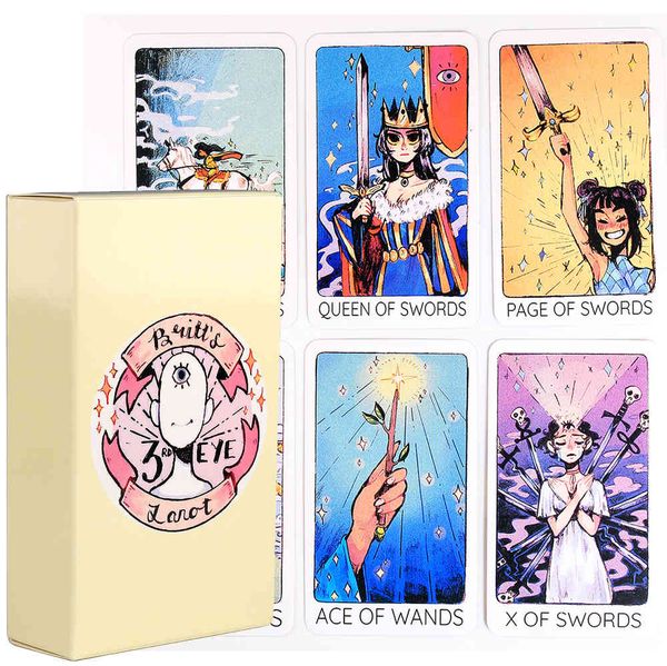 britts third eye tarot 78 pcs deck suitable for beginners enthusiasts mini english divination cards future telling
britts third eye tarot 78 pcs deck suitable for beginners enthusiasts mini english divination cards future telling