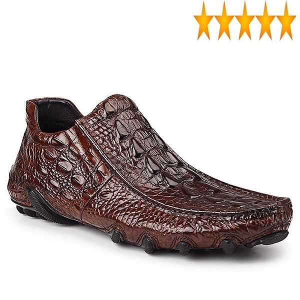 dress shoes genuine pattern 2021 leather crocodile cowhide male round toe slip on fleece linging mens flat, Black 
dress shoes genuine pattern 2021 leather crocodile cowhide male round toe slip on fleece linging mens flat, Black