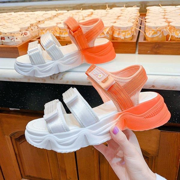 women summer gradient ramp sandals flat vulcanize shoes woman casual plataformas mujer sandalias high heels, Black
women summer gradient ramp sandals flat vulcanize shoes woman casual plataformas mujer sandalias high heels, Black