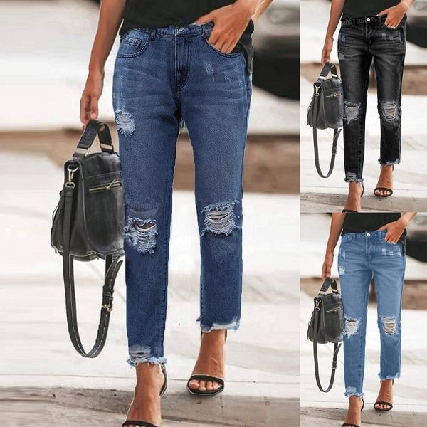 women's jeans jeans ripped, casual pencil 6z07, Blue 
women's jeans jeans ripped, casual pencil 6z07, Blue