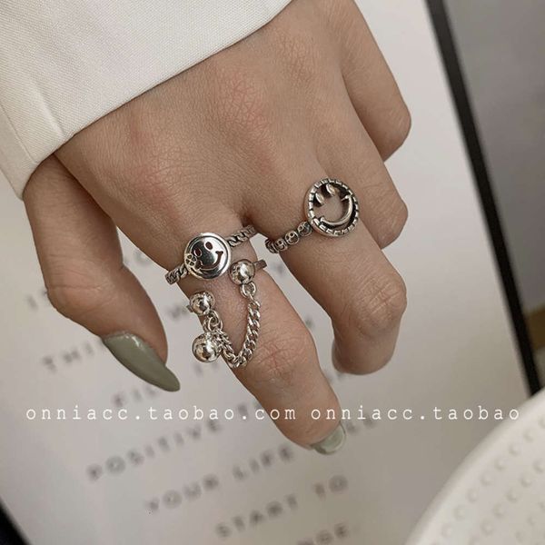 south korea east gate hollow smile ball double ring female index finger indifference cool fashion personality, Black
south korea east gate hollow smile ball double ring female index finger indifference cool fashion personality, Black