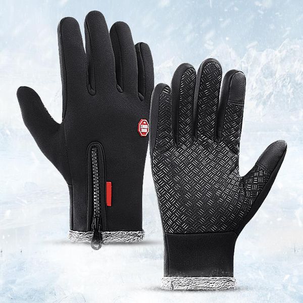 cycling gloves windproof touching screen warm winter non-slip ski b2cshop, Black 
cycling gloves windproof touching screen warm winter non-slip ski b2cshop, Black