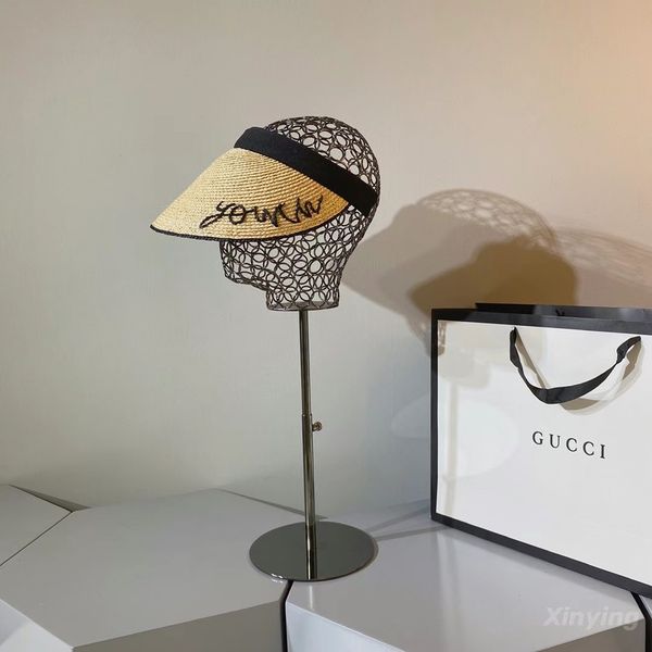 raffi grass empty straw women's beach sun hat version versatile fashion hand embroidered duck tongue hat summer travel, Blue;gray
raffi grass empty straw women's beach sun hat version versatile fashion hand embroidered duck tongue hat summer travel, Blue;gray
