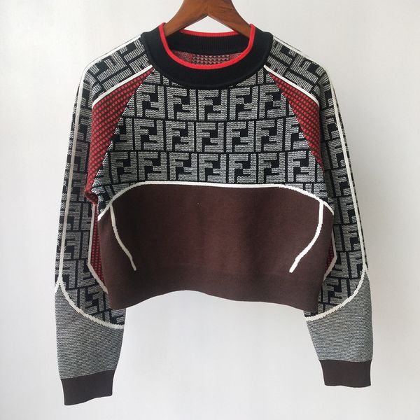 21 autumn new women's letter short round neck long sleeve knitted sweater, White;black
21 autumn new women's letter short round neck long sleeve knitted sweater, White;black