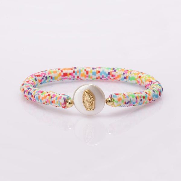 fashion simple style white shell pearl cz paved cross blessing virgin mary charm mix clay silicone plastic beaded women bracelet bracelets, Golden;silver
fashion simple style white shell pearl cz paved cross blessing virgin mary charm mix clay silicone plastic beaded women bracelet bracelets, Golden;silver
