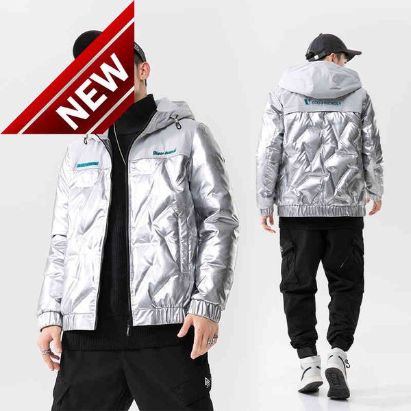 white duck down coat with hood for men winter clothes 2021 fashion trends teens patchwork warm ffy puffer jacket, Black
white duck down coat with hood for men winter clothes 2021 fashion trends teens patchwork warm ffy puffer jacket, Black