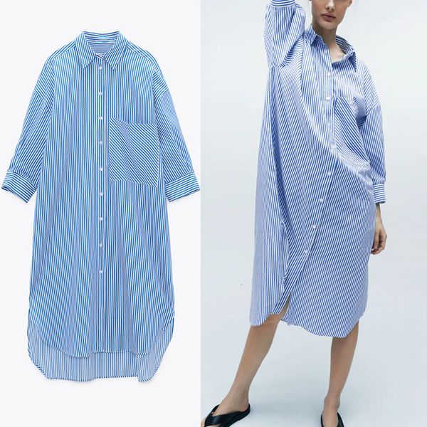 dresses za blue striped shirt women sleeve irregular vintage long es woman fashion side vents patch pocket vestidos, Black;gray
dresses za blue striped shirt women sleeve irregular vintage long es woman fashion side vents patch pocket vestidos, Black;gray