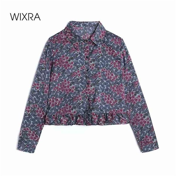 wixra womens floral ruffles blouse long sleeve turn-down collar casual shirts femal spring summer 210419, Black;brown
wixra womens floral ruffles blouse long sleeve turn-down collar casual shirts femal spring summer 210419, Black;brown