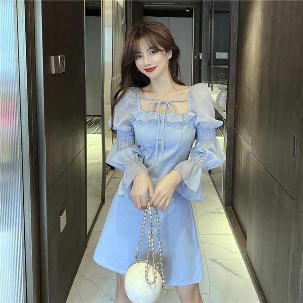 casual dresses fashion summer bubble long sleeve design square collar mesh patchwork waist-slimming slimming fresh a- line dress, Black;gray
casual dresses fashion summer bubble long sleeve design square collar mesh patchwork waist-slimming slimming fresh a- line dress, Black;gray