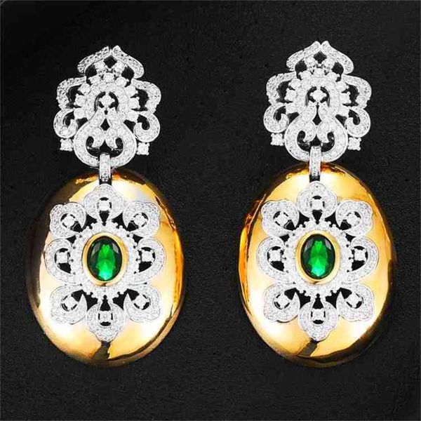 godki vintage royal pattern dangle earrings for women wedding cubic zirconia cz crystal sparkling naija dance party earring 2021-a, Golden;silver
godki vintage royal pattern dangle earrings for women wedding cubic zirconia cz crystal sparkling naija dance party earring 2021-a, Golden;silver