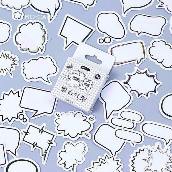 

6Pieces/Lot 40pcs/set Bubble Blank Stationery Stickers Memo Pad Pack Posted It Kawaii Planner Scrapbooking Stationery Escolar School Supplie