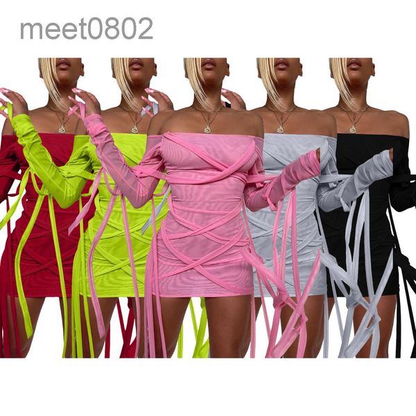 party dresses women's mesh bandage solid color 2021 perspective dress fashion one shoulder long sleeve nightclub ribbon short skirt, White;black
party dresses women's mesh bandage solid color 2021 perspective dress fashion one shoulder long sleeve nightclub ribbon short skirt, White;black