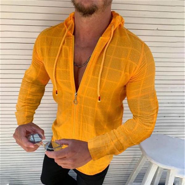 men's hoodies & sweatshirts men jacket autumn winter long sleeve hoodie zip drawstring check gird slim coat chaquetas hombre, Black
men's hoodies & sweatshirts men jacket autumn winter long sleeve hoodie zip drawstring check gird slim coat chaquetas hombre, Black