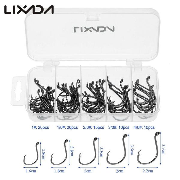 lixada 76pcs fishing hooks assorted hook barbed mixed size carp accessories with box pesca
lixada 76pcs fishing hooks assorted hook barbed mixed size carp accessories with box pesca