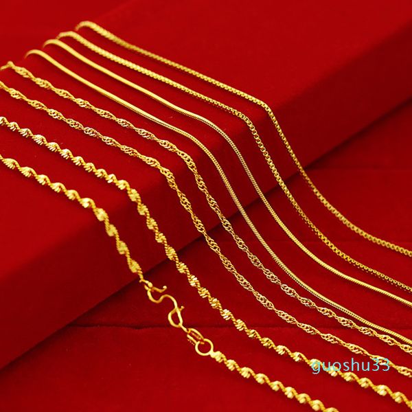 korean fashion necklace 18k gold women's wedding jewelry elegant snake no pendant water wave chain necklaces gifts, Blue;gray
korean fashion necklace 18k gold women's wedding jewelry elegant snake no pendant water wave chain necklaces gifts, Blue;gray