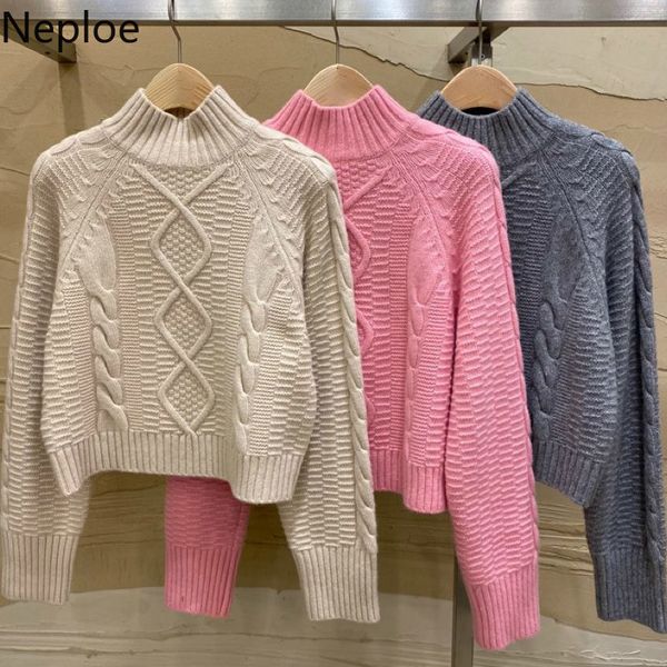 neploe half turtleneck sweaters for women new knitted cropped ribbed pullovers winter clothes thicked warm jumper female 210422, White;black
neploe half turtleneck sweaters for women new knitted cropped ribbed pullovers winter clothes thicked warm jumper female 210422, White;black