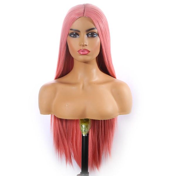 pink color synthetic hair wigs long straight middle part halloween cosplay daily heat resistant fiber for black women
pink color synthetic hair wigs long straight middle part halloween cosplay daily heat resistant fiber for black women