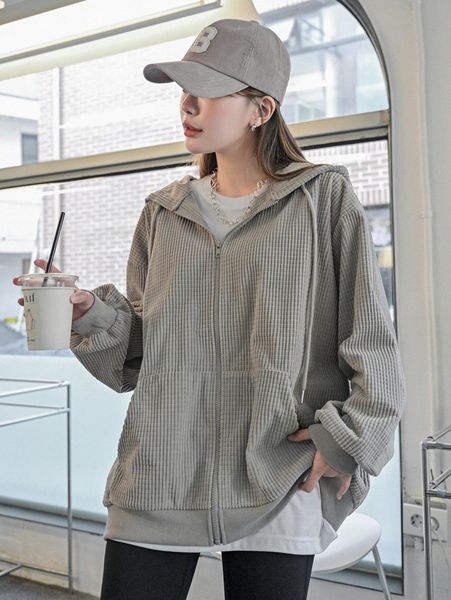 dazy zip up drop shoulder drawstring hoodie f1mz#, White;black
dazy zip up drop shoulder drawstring hoodie f1mz#, White;black