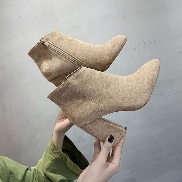 boots british suede heeled autumn winter 2021 women's short thick heel shoes korean, Black
boots british suede heeled autumn winter 2021 women's short thick heel shoes korean, Black