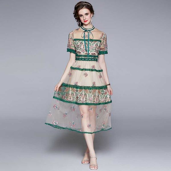 elegant fashion short sleeve mesh dress summer sweet flower embroidery stitching lace high waist slim party 210526, Black;gray
elegant fashion short sleeve mesh dress summer sweet flower embroidery stitching lace high waist slim party 210526, Black;gray