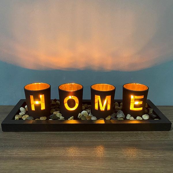 candle holders wooden letter candlestick creative set glass holder decorative ornaments for home decoration
candle holders wooden letter candlestick creative set glass holder decorative ornaments for home decoration