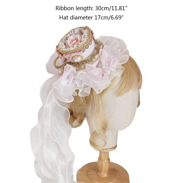 stingy brim hats g92d lolita vintage round hat ruffled lace bow pearl pendant tea party bonnet hair clip royal anime cosplay headpiece, Blue;gray
stingy brim hats g92d lolita vintage round hat ruffled lace bow pearl pendant tea party bonnet hair clip royal anime cosplay headpiece, Blue;gray