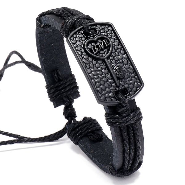 hxmeng simple punk style black heart-shaped key love you couple bracelet gift solid men women hand accessories fashion jewelry, Golden;silver
hxmeng simple punk style black heart-shaped key love you couple bracelet gift solid men women hand accessories fashion jewelry, Golden;silver