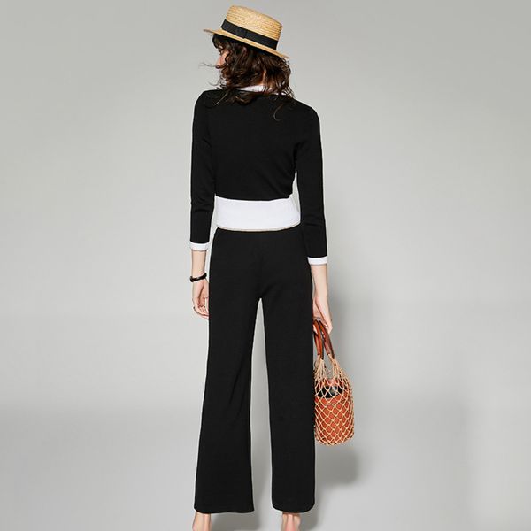 1921408-2021 early autumn new french women's clothing western style knitwear wide leg pants casual two piece suit1, Black;white
1921408-2021 early autumn new french women's clothing western style knitwear wide leg pants casual two piece suit1, Black;white