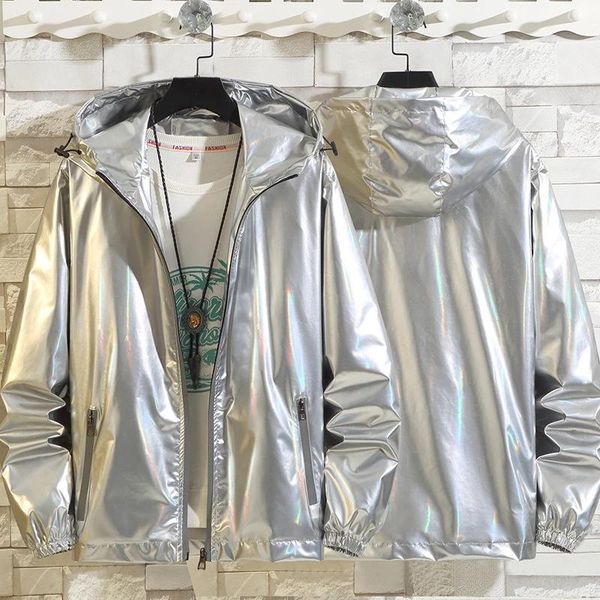 men's jackets 2021 spring and autumn fashion shiny hoodie black silver loose coat size m-5xl couple jacket, Black;brown
men's jackets 2021 spring and autumn fashion shiny hoodie black silver loose coat size m-5xl couple jacket, Black;brown