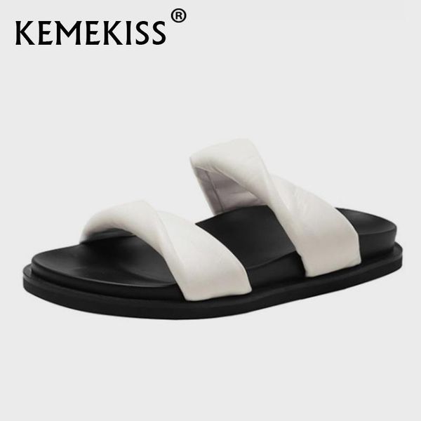 sandals kemekiss women real leather round toe summer shoes fashion casual slippers slip on footwear size 34-39, Black
sandals kemekiss women real leather round toe summer shoes fashion casual slippers slip on footwear size 34-39, Black