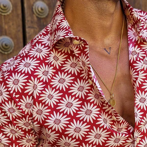 men's casual shirts spring summer turn-down collar buttoned men vintage floral printed slim shirt long sleeve mens clothing streetwear, White;black
men's casual shirts spring summer turn-down collar buttoned men vintage floral printed slim shirt long sleeve mens clothing streetwear, White;black