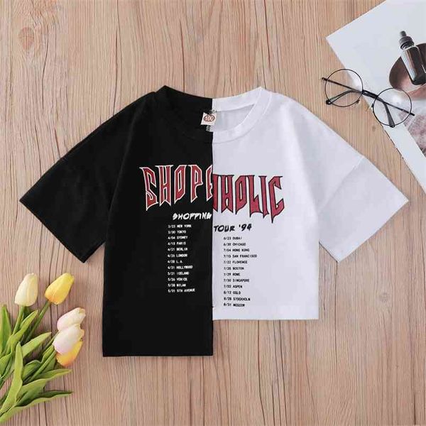 summer children casual cotton short sleeve o neck asymmetry patchwork letter baby girl or boys t-shirt 3-10t 210629, Blue
summer children casual cotton short sleeve o neck asymmetry patchwork letter baby girl or boys t-shirt 3-10t 210629, Blue