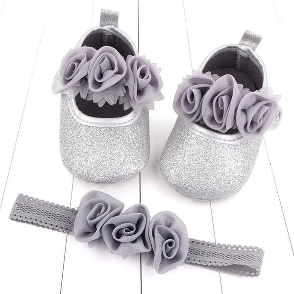 sandals for children infant toddler baby girls flowers twinkling prewalker princess shoes headband girl 2 years sandal, Black;red