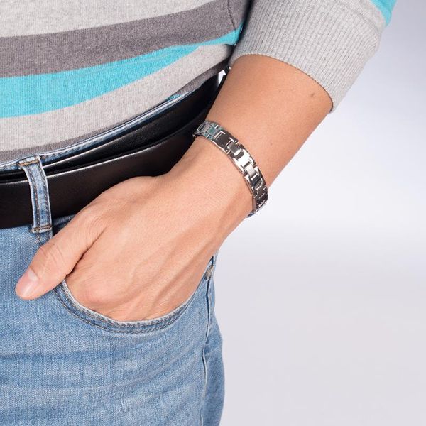 link, chain luxury stainless steel bracelet male 11mm arthritis magnetic benefits energy for men jewelry, Black
link, chain luxury stainless steel bracelet male 11mm arthritis magnetic benefits energy for men jewelry, Black