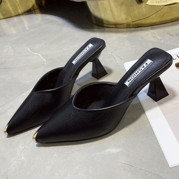 summer shoes women heeled fashion high heels pointed toe slippers ladies footwear 6cm yx3423, Black
summer shoes women heeled fashion high heels pointed toe slippers ladies footwear 6cm yx3423, Black