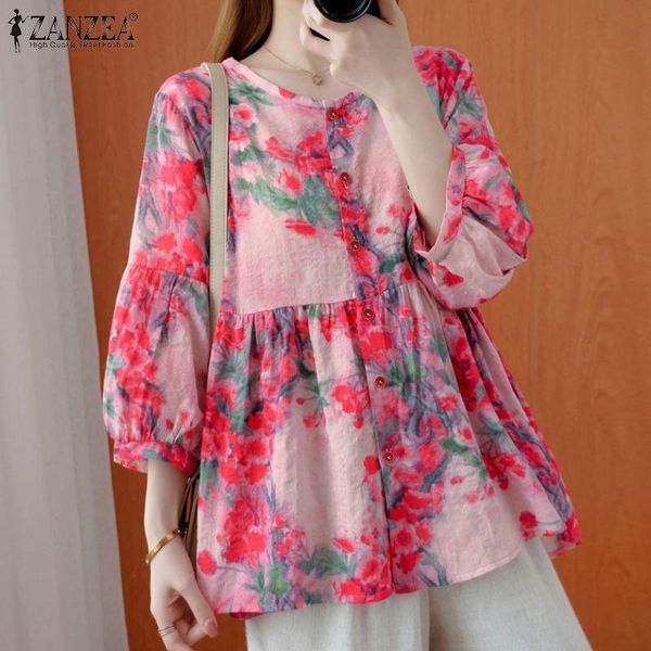 women's blouses & shirts plus size spring floral zanzea 2021 kaftan printed casual puff sleeve blusas female button tunic chemise, White
women's blouses & shirts plus size spring floral zanzea 2021 kaftan printed casual puff sleeve blusas female button tunic chemise, White