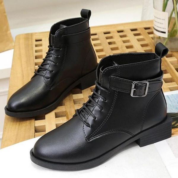 boots shoes 2021 women leather winter ankle casual lace up ladies botas mujer lace-up buckle square heel, Black
boots shoes 2021 women leather winter ankle casual lace up ladies botas mujer lace-up buckle square heel, Black