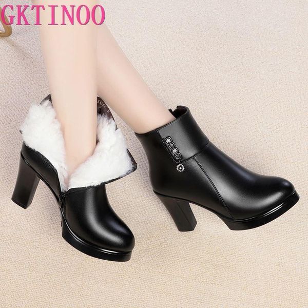 women's boots winter warm natural wool fashion shoes ladies high heel side zipper female leather ankle, Black
women's boots winter warm natural wool fashion shoes ladies high heel side zipper female leather ankle, Black