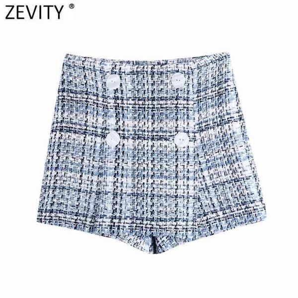 zevity women vintage double breasted tweed bermuda shorts skirts ladies side zipper chic casual slim pantalone cortos qun750 210623, White;black
zevity women vintage double breasted tweed bermuda shorts skirts ladies side zipper chic casual slim pantalone cortos qun750 210623, White;black