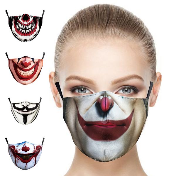 Halloween Horror Joker Mouth Cospaly Party Masks Women's Men Unisex Face-protection Street Sports Cycling Breathable Adult Mask
Halloween Horror Joker Mouth Cospaly Party Masks Women's Men Unisex Face-protection Street Sports Cycling Breathable Adult Mask