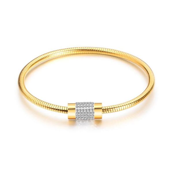 link, chain stainless steel minimalism hip hop gold snake round bracelet bangle jewelry women gift for him with cz stone clasp, Black
link, chain stainless steel minimalism hip hop gold snake round bracelet bangle jewelry women gift for him with cz stone clasp, Black