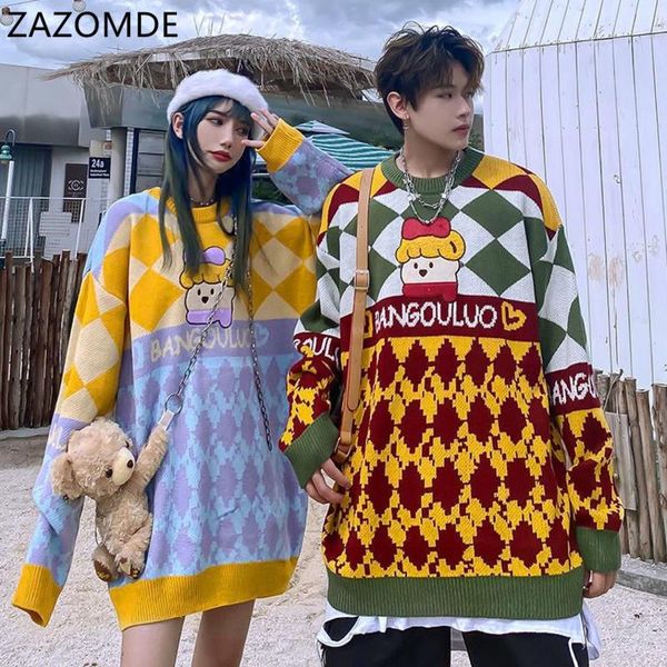 men's sweaters zazomde couple sweater pullover mens college style contrast o neck geometry male fashion cute loose knitwear men, White;black
men's sweaters zazomde couple sweater pullover mens college style contrast o neck geometry male fashion cute loose knitwear men, White;black