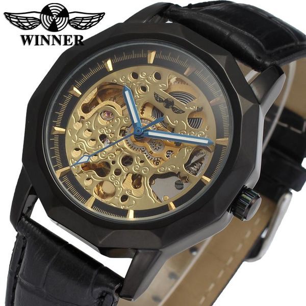 winner brand dress skeleton automatic wristwatch with black leather band men wristwatches, Slivery;brown
winner brand dress skeleton automatic wristwatch with black leather band men wristwatches, Slivery;brown