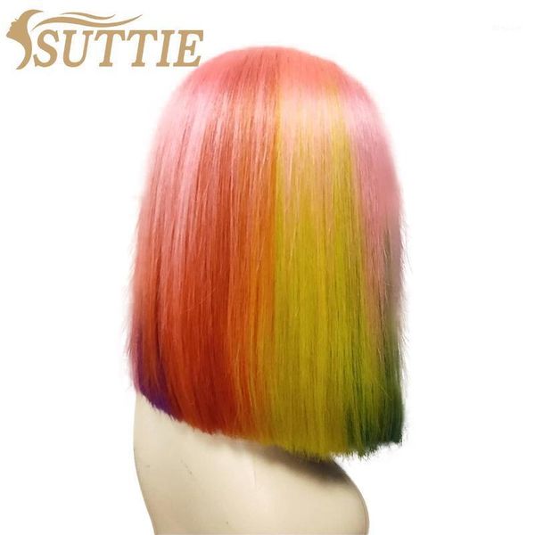 suttie real hair 13x4 lace front wigs rainbow color human highlight brazilian 4x4 closure bob wig for black women1, Black;brown
suttie real hair 13x4 lace front wigs rainbow color human highlight brazilian 4x4 closure bob wig for black women1, Black;brown
