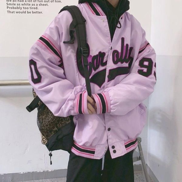 women's jackets 2021 women baseball uniform jacket loose retro harajuku style men couples goth oversized, Black;brown
women's jackets 2021 women baseball uniform jacket loose retro harajuku style men couples goth oversized, Black;brown
