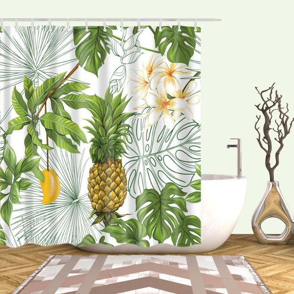 tropical fruit shower curtain pineapple palm leaf bath accessories with hook waterproof polyester fabric bathroom decoration curtains
tropical fruit shower curtain pineapple palm leaf bath accessories with hook waterproof polyester fabric bathroom decoration curtains